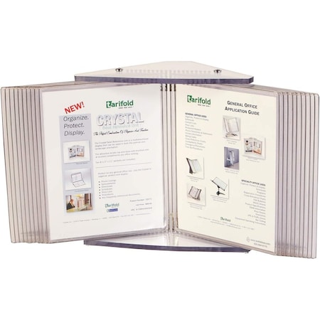 Tarifold Desk Reference Unit, 20 Pockets, Clear CD272